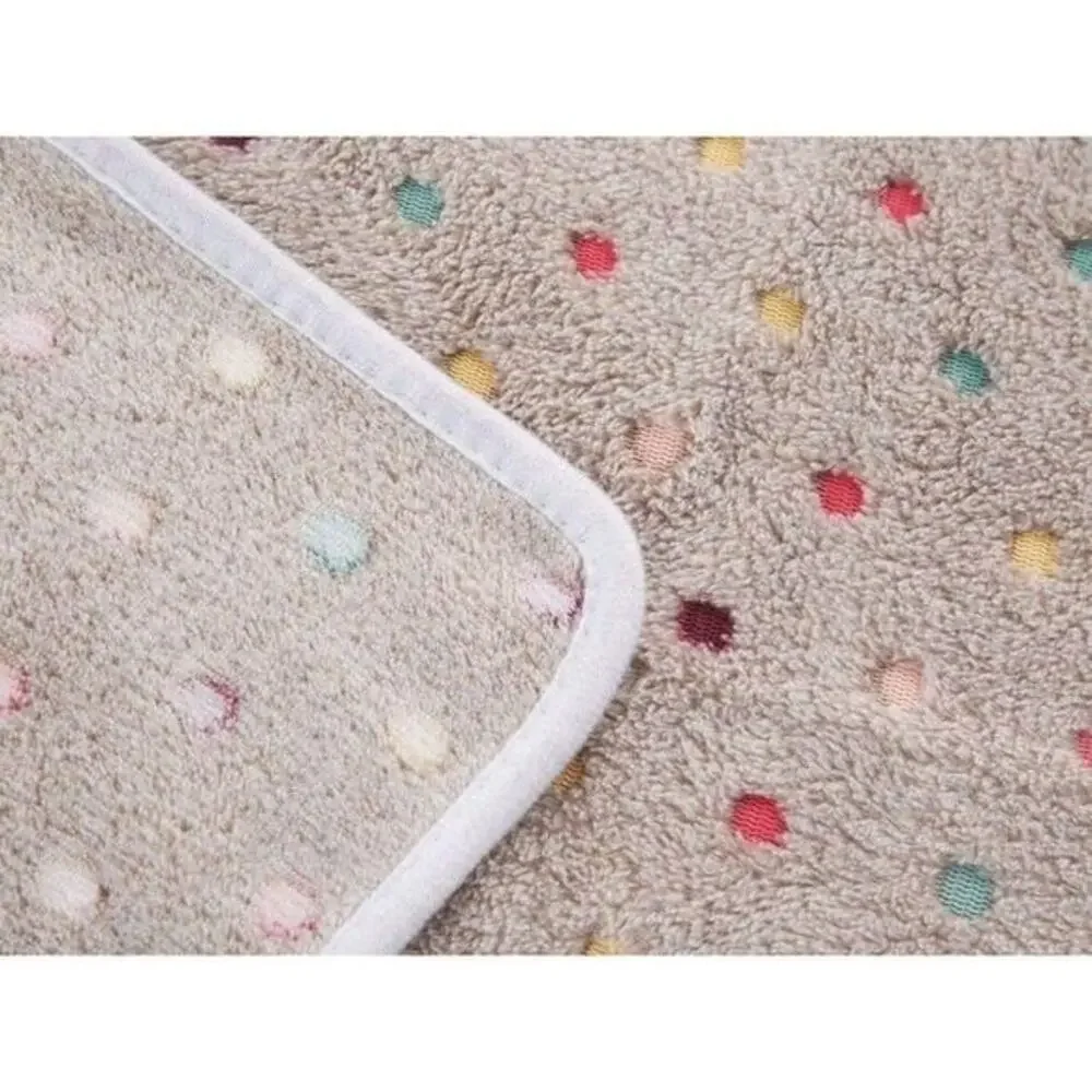 3 Pack Pet Blankets Medium 30x20 Soft Fleece Dog Cat Puppy Polka Dot Throw